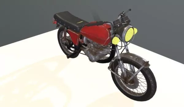 Scifi Motorcycle Five Wheeler 3d model