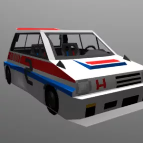 Cartoon Honda City Car 3d model