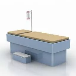 Hospital Single Bed 3d model