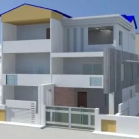 Architecture House Exterior Building 3d model