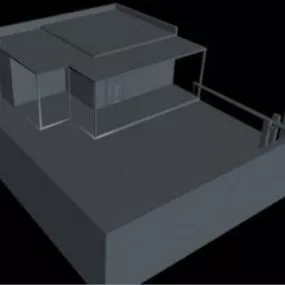 Simple House Concept 3d model