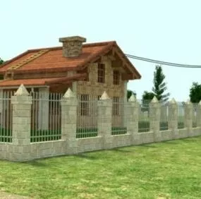 Mountain House Country Style 3d model