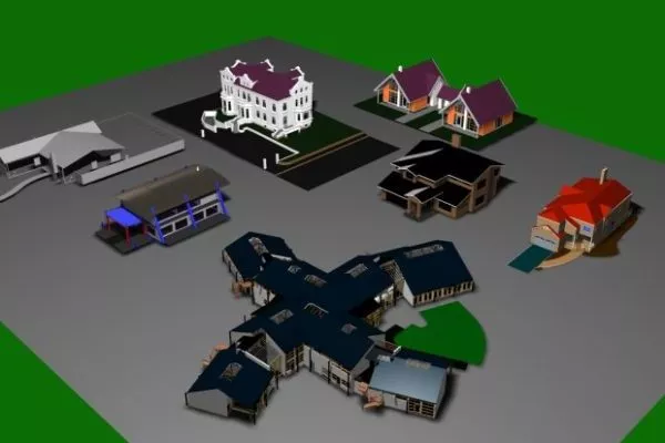 Houses Design 3d model Houses Design 3d model