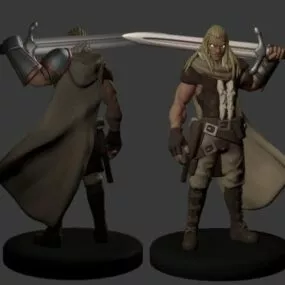 Human Barbarian Sculpt 3d model