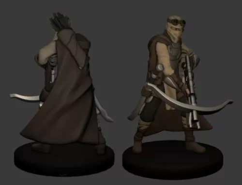 Human Character Ranger Miniature Sculpture 3d model Human Character Ranger Miniature Sculpture 3d model