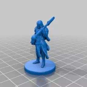 Humanoid Paladin Miniature Game Character 3d model