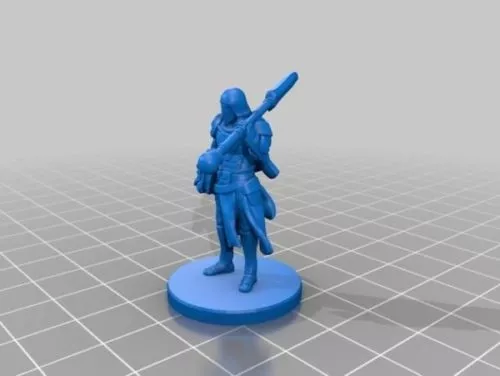 Humanoid Paladin Miniature Game Character 3d model Humanoid Paladin Miniature Game Character 3d model