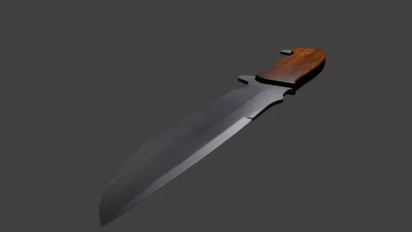 Old Hunting Knife 3d model