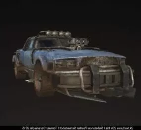 Gaming Hunter Old Car 3d model