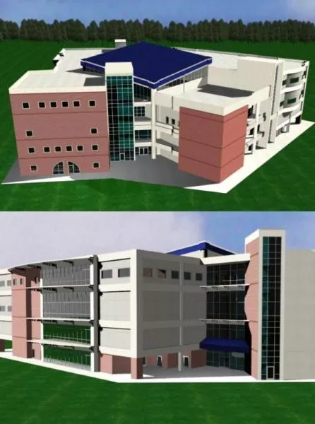 Tech Center Building 3d model Tech Center Building 3d model