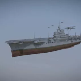 Army Illustrious Cruiser Ship 3d model