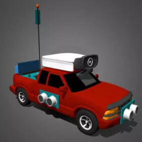 Lot Truck Science Car 3d model