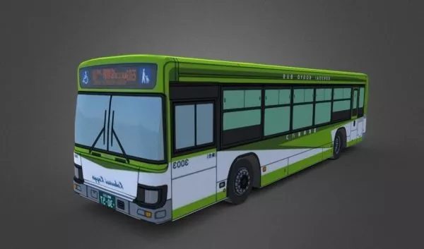 Isuzu Bus Vehicle 3d model Isuzu Bus Vehicle 3d model