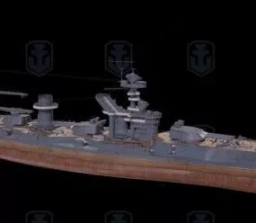 Izmail Navy Cruiser Ship 3d model