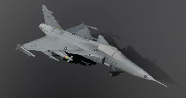 Jas39 Gripen Aircraft 3d model Jas39 Gripen Aircraft 3d model