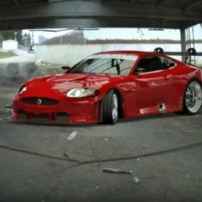 Sports Car Jaguar Xkr Gt2 3d model