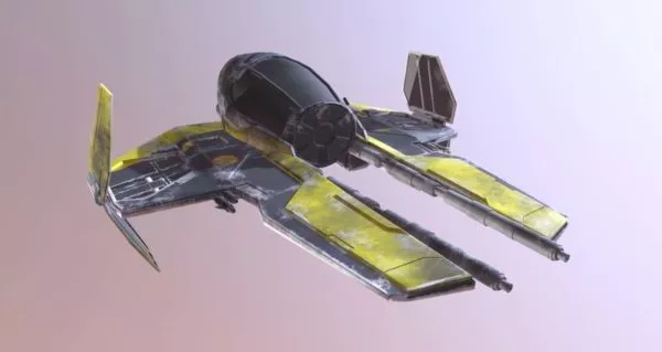 Sci-fi Jedi Fighter Spaceship 3d model Sci-fi Jedi Fighter Spaceship 3d model