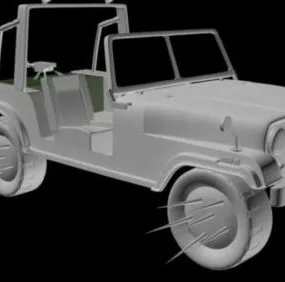 Army Jeep Cj-7 Vehicle 3d model