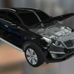 Kia Sportage Sedan Car 3d model