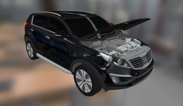 Audi A6 Sedan Silver 3d model