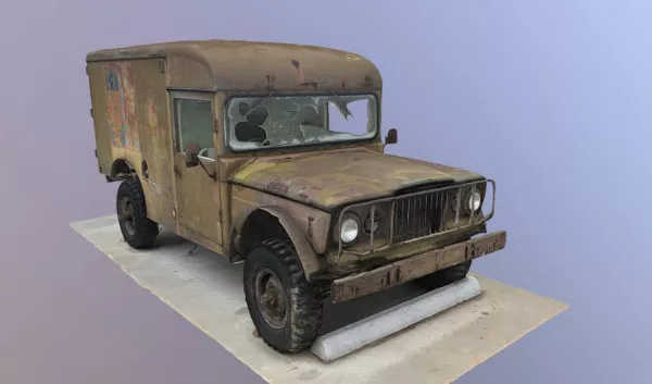 Fighting Jeep Mounted Machine Gun 3d model