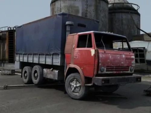 Rustic Yellow Truck 3d model