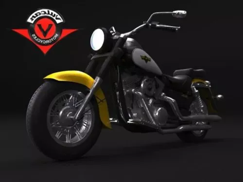 Retro Motorcycle 3d model