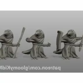 Kenku Cleric Character 3d model