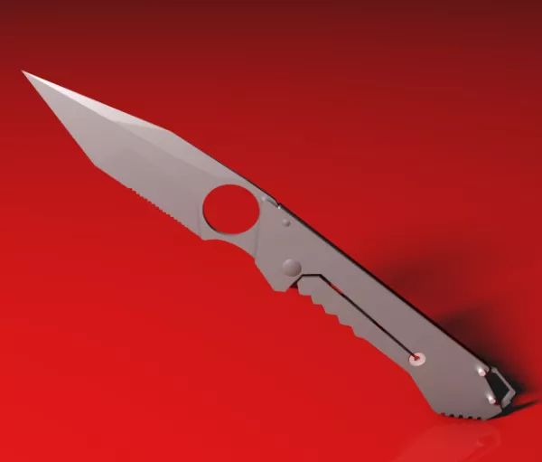 Straight Razor Knife 3d model