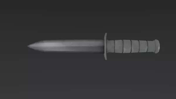 Weapon Knife Lowpoly 3d model Weapon Knife Lowpoly 3d model