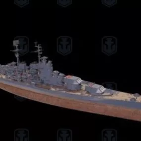 Kreml Navy Cruiser Ship 3d model
