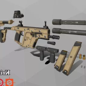 Vector Gun Weapon 3d model