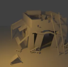 Syrian Kurdish House Building 3d model