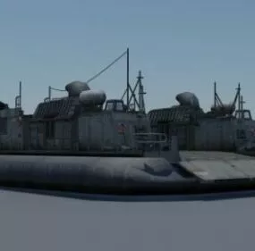Lcac-27 Military Hovercraft 3d model