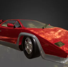 Car Lamborghini Countach 5000 3d model