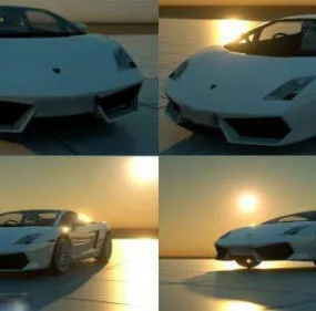 Super Car Lamborghini Gallardo Lp-550 3d model