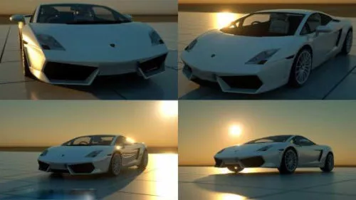 Red Lamborghini Reventon 3d model