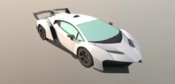 White Lamborghini Murcielago Roadster 3d model