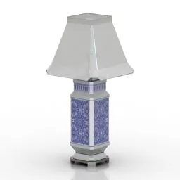 China Porcelain Desk Lamp 3d model