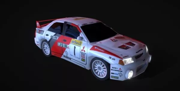Racing Lancer Evolution Rally Car 3d model Racing Lancer Evolution Rally Car 3d model