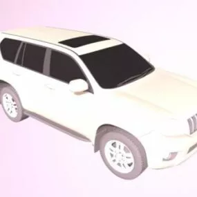 White Land Cruiser Car 3d model