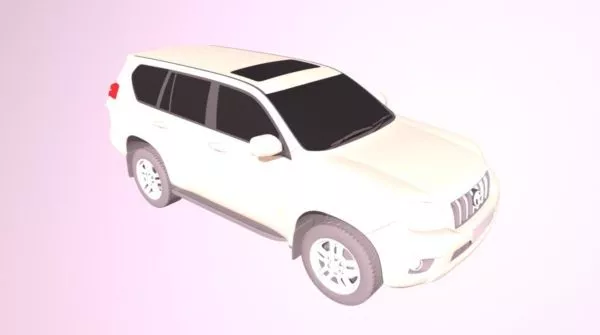 White Land Cruiser Car 3d model White Land Cruiser Car 3d model