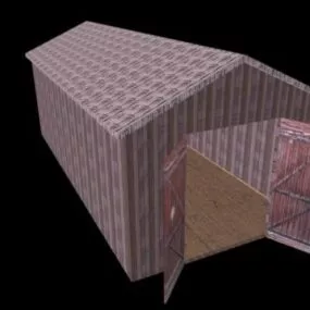 Wooden Barn House 3d model
