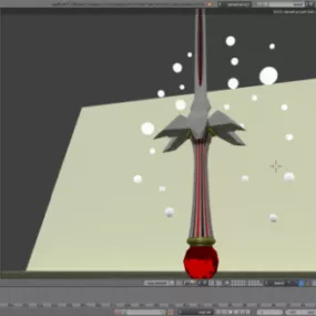 Legand Rose Blade Sword 3d model