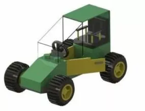 Lowpoly Lego Car 3d model