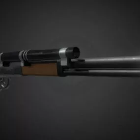 Weapon Action Rifle Gun 3d model