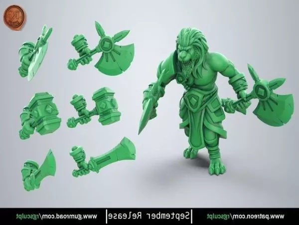 Lionman Swords Sculpt 3d model Lionman Swords Sculpt 3d model