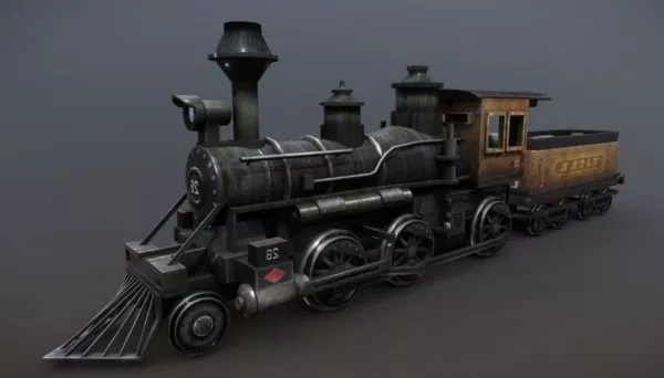High Poly Locomotive 3d model High Poly Locomotive 3d model
