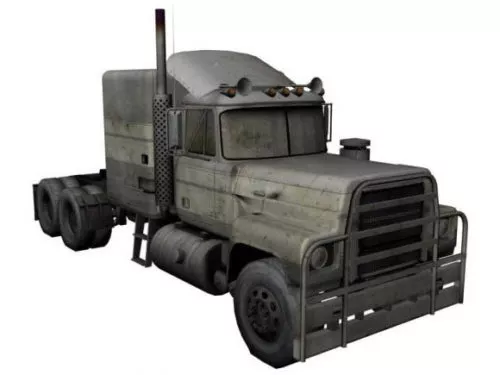 Old Camper Truck 3d model