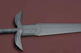 Long Sword Retro Decorative Style 3d model